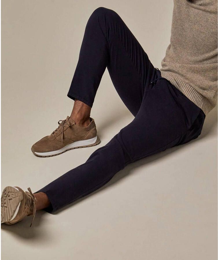 PROFUOMO Heren Broeken Sportcord Chino Donkerblauw - Foto 3