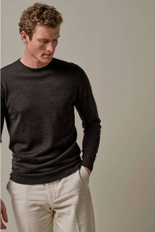PROFUOMO Heren Truien & Vesten Pullover Crew Neck Merino Bruin - Foto 7