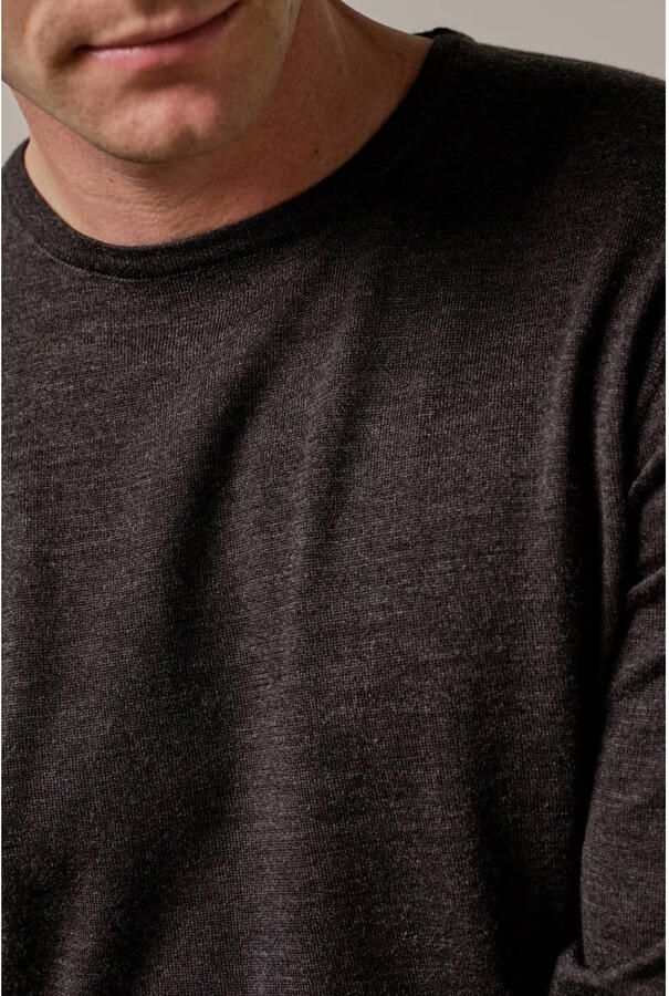 PROFUOMO Heren Truien & Vesten Pullover Crew Neck Merino Bruin - Foto 5
