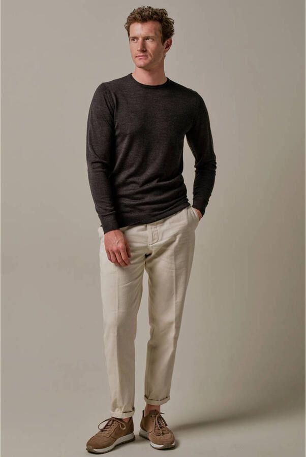 PROFUOMO Heren Truien & Vesten Pullover Crew Neck Merino Bruin - Foto 6