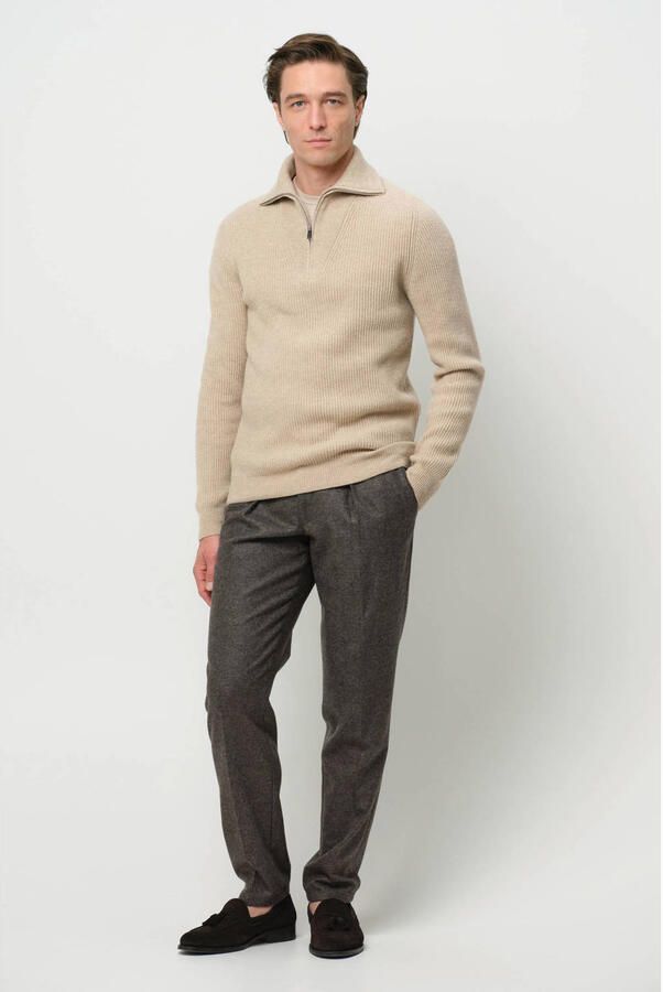 PROFUOMO Heren Truien & Vesten Pullover Half Zip Beige - Foto 7