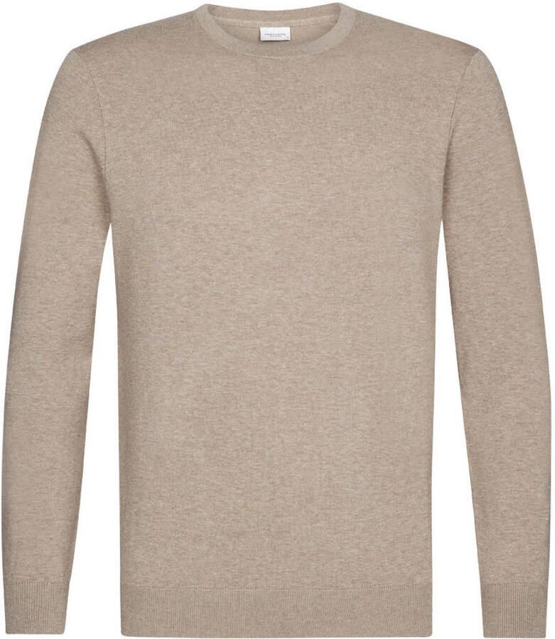 Profuomo Regular fit gebreide pullover met zijdege