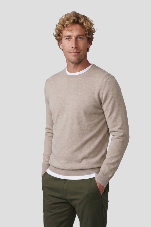 Profuomo Regular fit gebreide pullover met zijdege - Foto 2