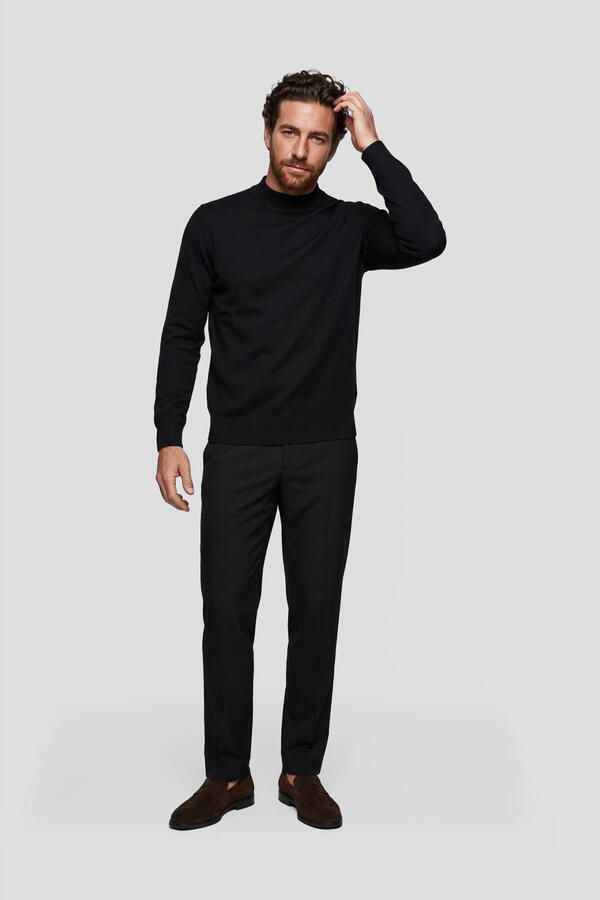 Profuomo Sweater Turtleneck Trui Merinowol Zwart - Foto 2