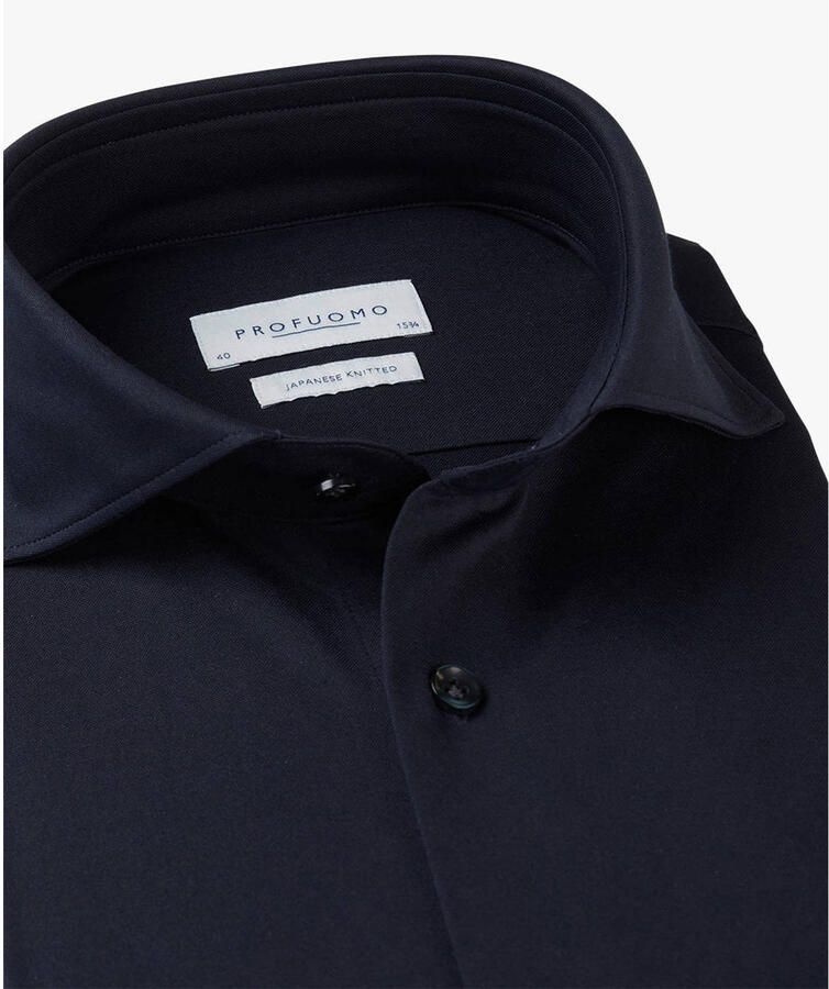 Profuomo Overhemd Lange Mouw Japanese Knitted Overhemd Navy - Foto 2
