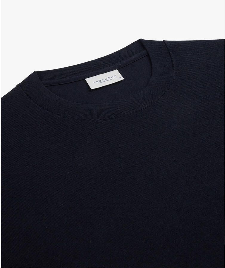 Profuomo Regular fit gebreide pullover met zijdege