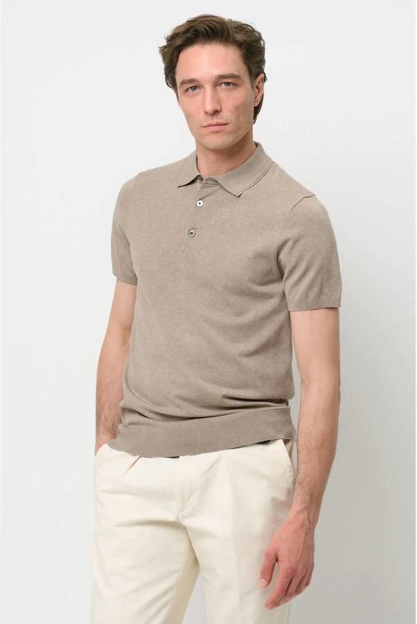 Profuomo Slim fit poloshirt van lyocellmix met zijde aandeel - Foto 5