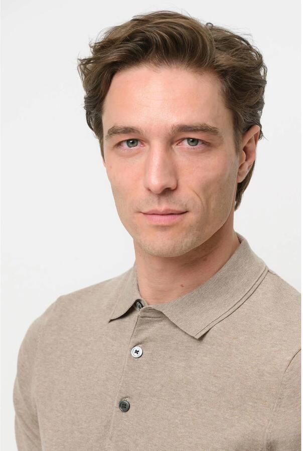 Profuomo Slim fit poloshirt van lyocellmix met zijde aandeel - Foto 6