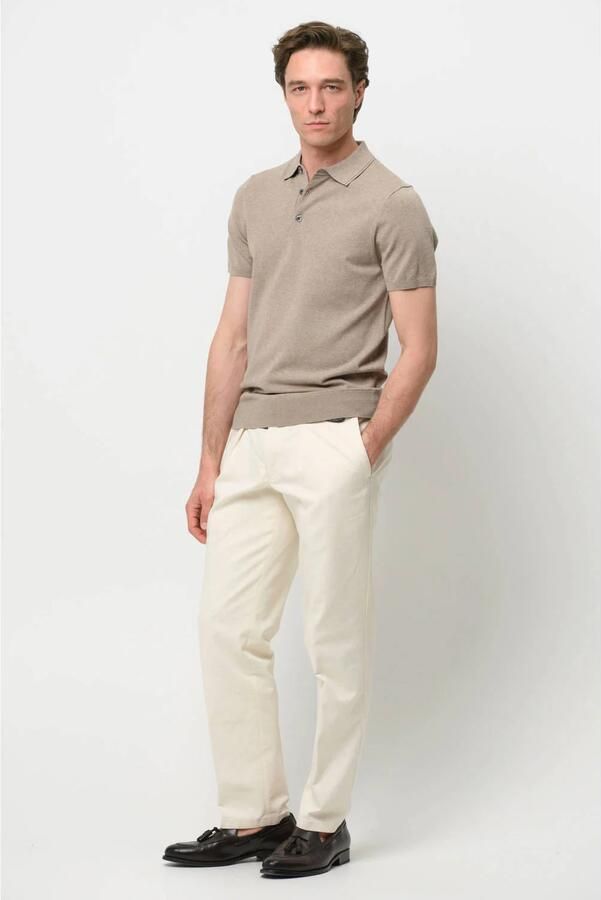 Profuomo Slim fit poloshirt van lyocellmix met zijde aandeel - Foto 7