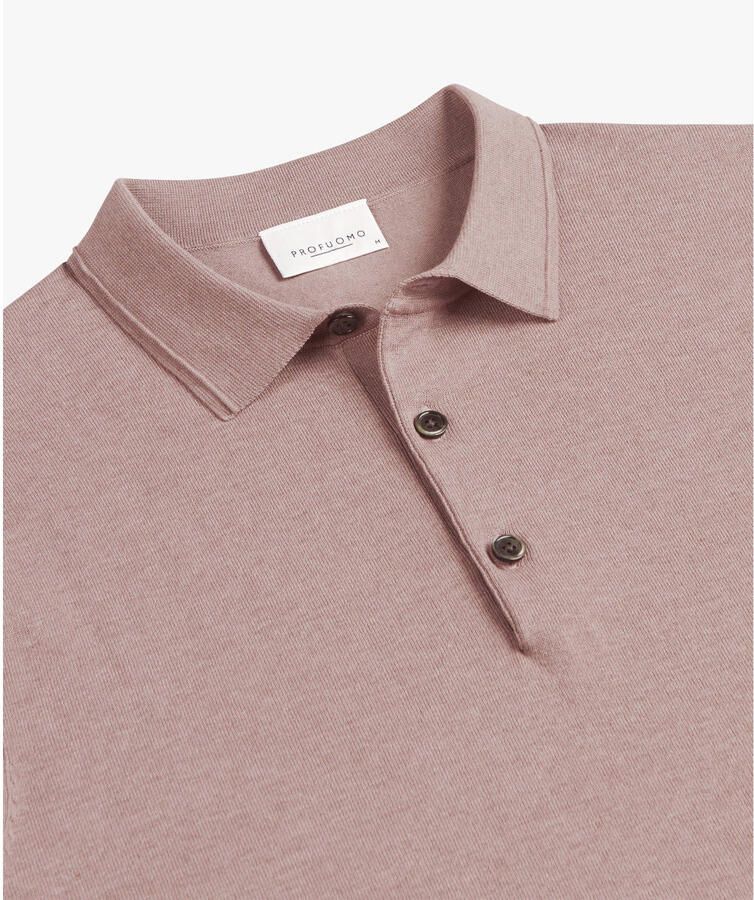 Profuomo Polo Shirt Korte Mouw Poloshirt Luxury Basic Roze - Foto 2