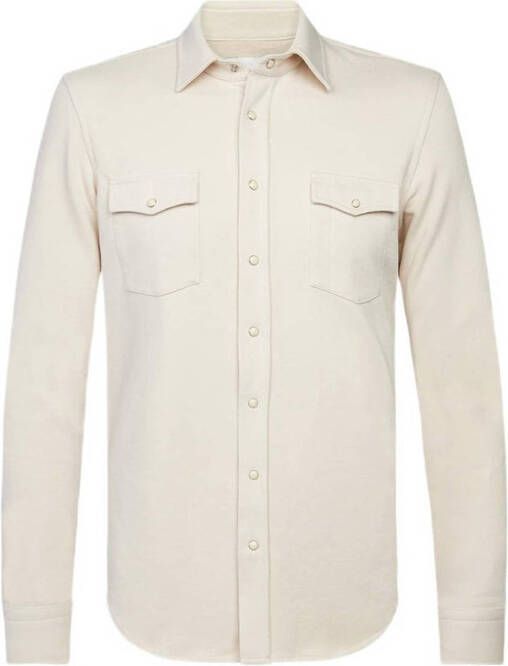 Profuomo regular fit overshirt beige