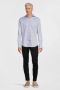 Profuomo slim fit overhemd met all over print blue - Thumbnail 1