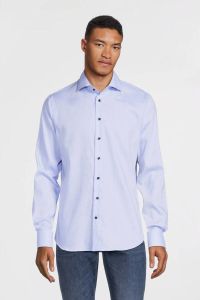 Profuomo slim fit strijkvrij overhemd blue