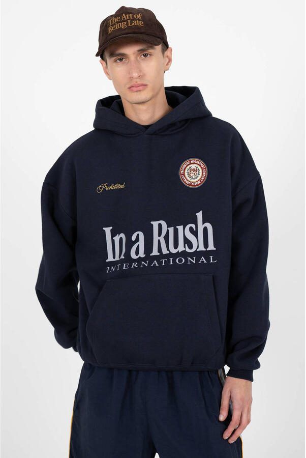 Prohibited hoodie donkerblauw