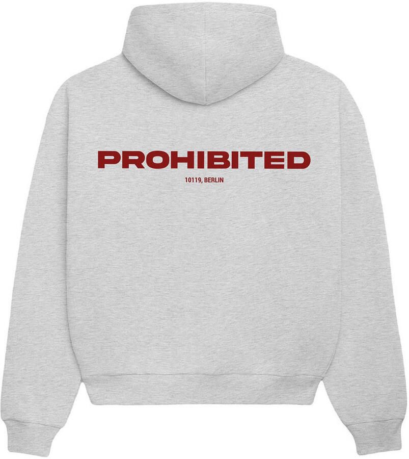 Prohibited hoodie met backprint grijs - Foto 2