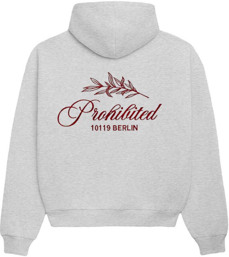 Prohibited hoodie met backprint grijs - Foto 2