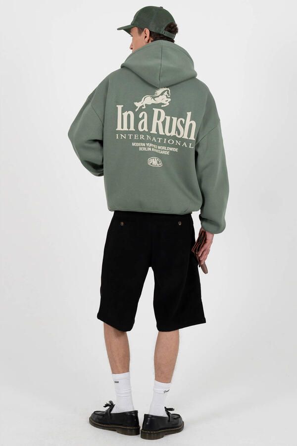 Prohibited hoodie met backprint groen - Foto 3