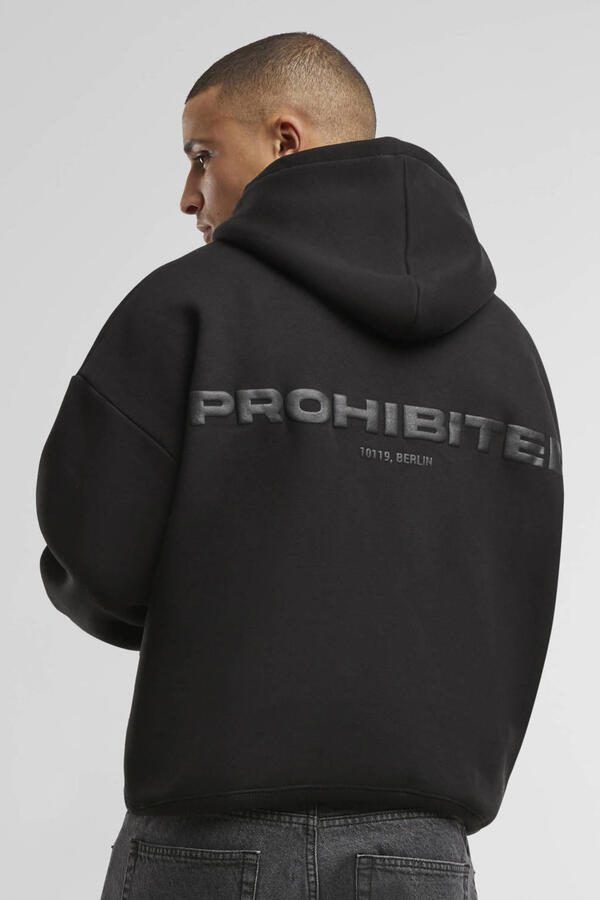 Prohibited hoodie met backprint zwart - Foto 2