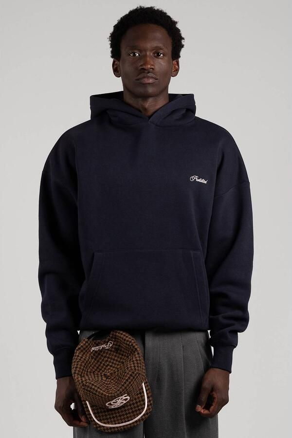 Prohibited oversized hoodie met backprint deep blue - Foto 3