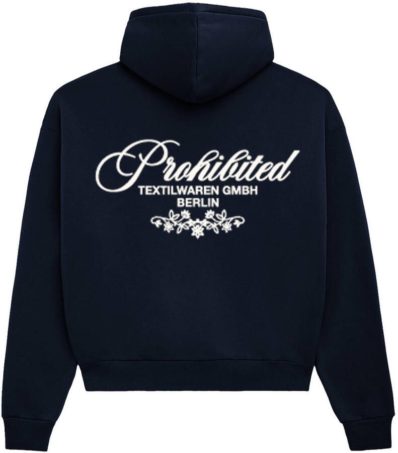 Prohibited oversized hoodie met backprint donkerblauw - Foto 2