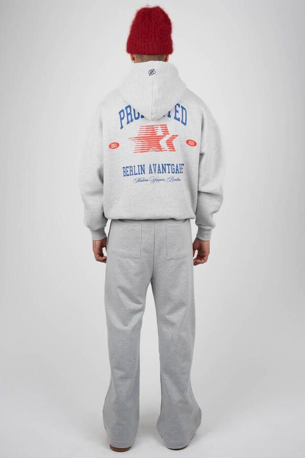 Prohibited oversized hoodie met backprint grijs - Foto 2