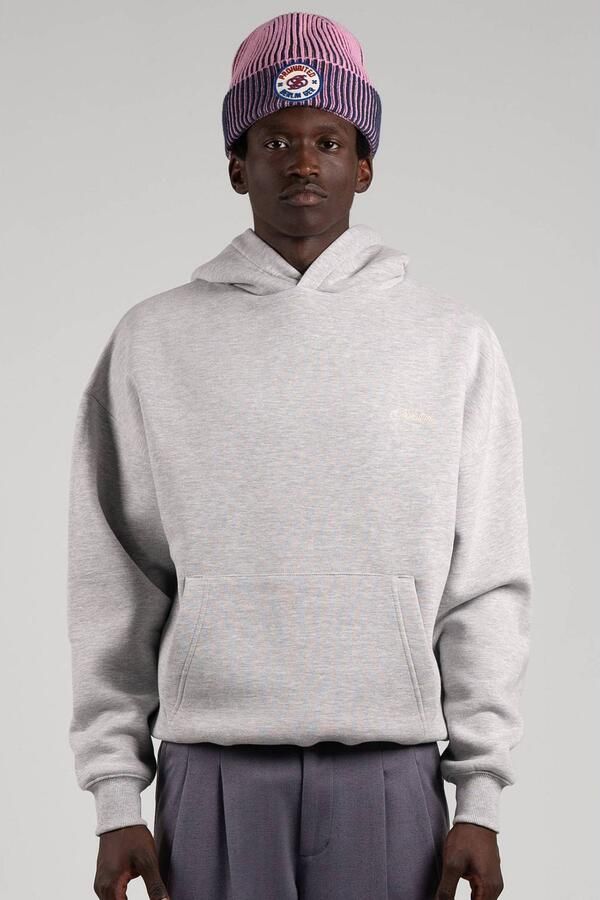 Prohibited oversized hoodie met backprint grijs