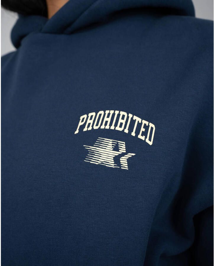 Prohibited oversized hoodie met backprint oceanic blue - Foto 2