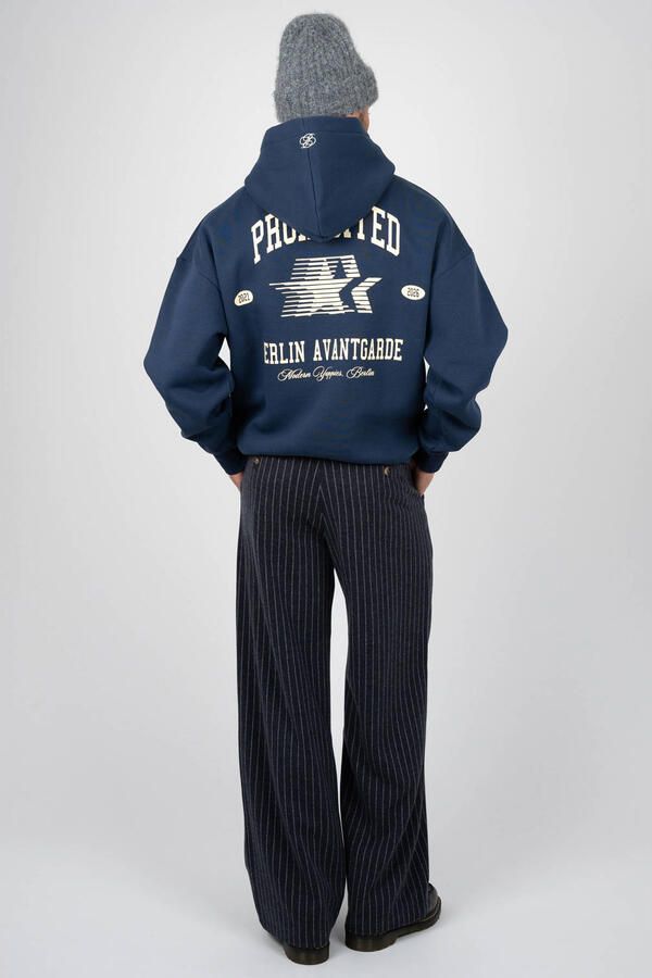 Prohibited oversized hoodie met backprint oceanic blue - Foto 3