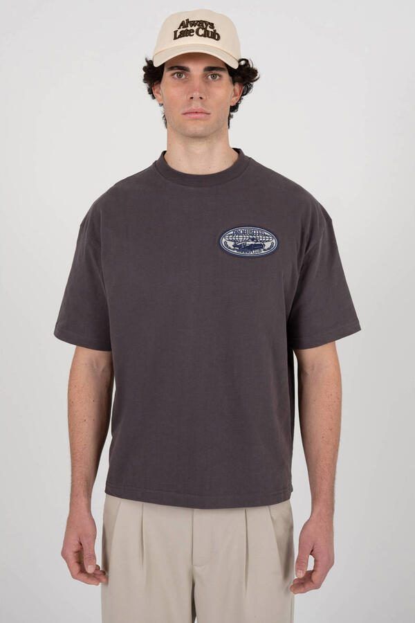 Prohibited oversized T-shirt grijs