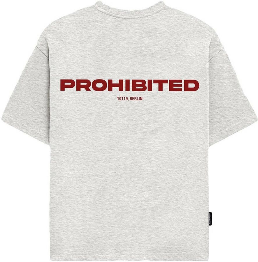 Prohibited oversized T-shirt met backprint grijs - Foto 2