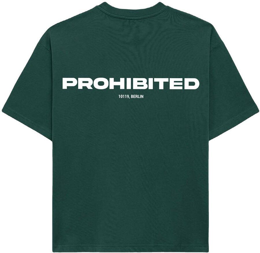 Prohibited oversized T-shirt met backprint groen - Foto 2