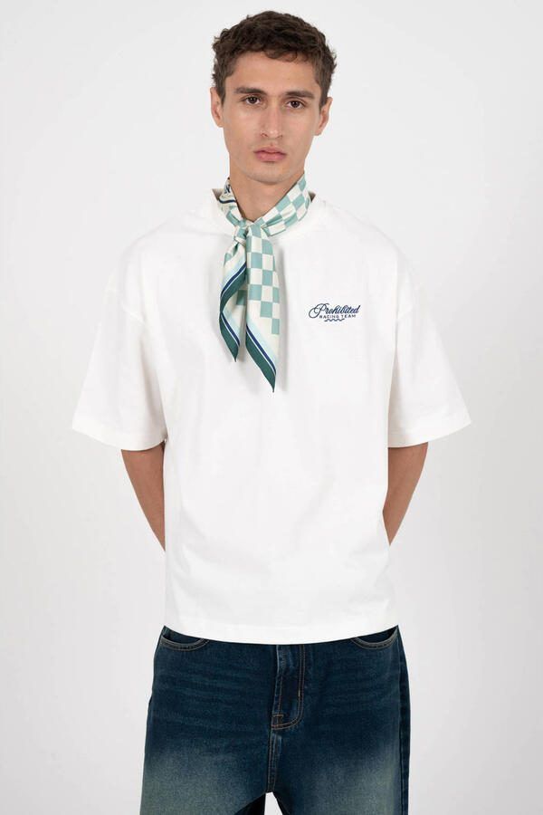 Prohibited oversized T-shirt met backprint wit - Foto 2
