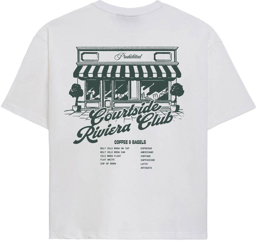Prohibited oversized T-shirt met backprint wit - Foto 2