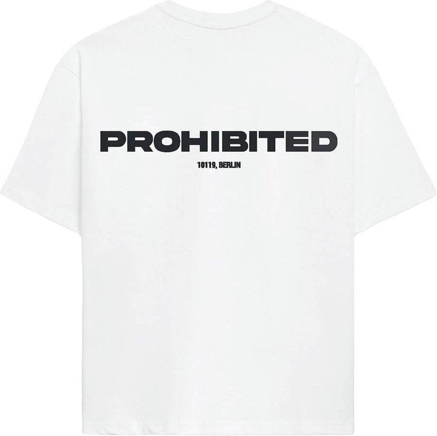 Prohibited oversized T-shirt met backprint wit - Foto 2