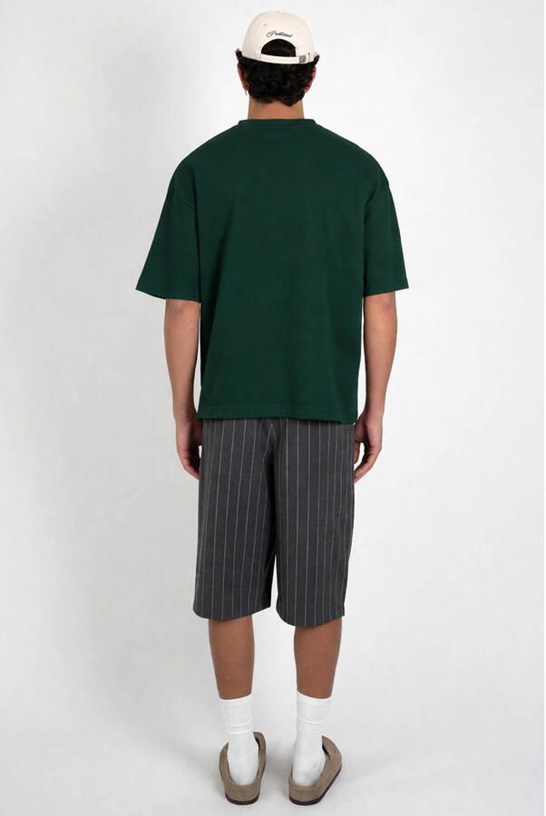 Prohibited oversized T-shirt met textuur donkergroen - Foto 2