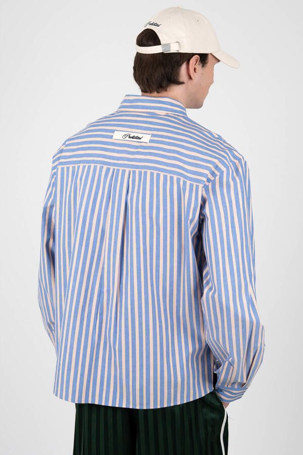 Prohibited regular gestreept casual overhemd blauw - Foto 2