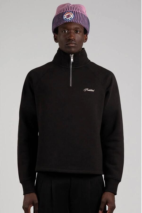 Prohibited relaxed fit sweater zwart