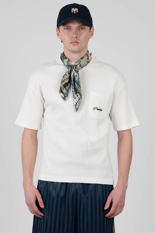 Prohibited relaxed T-shirt met textuur wit