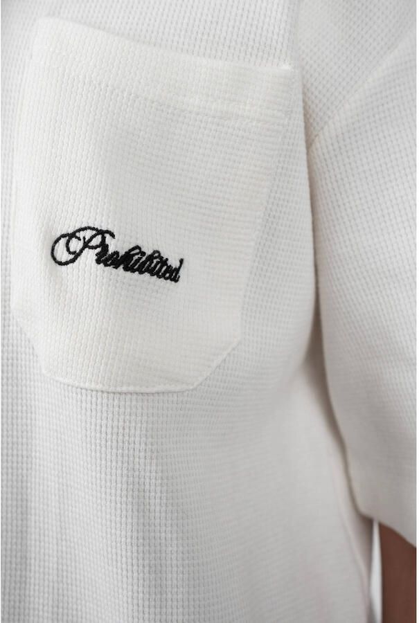 Prohibited relaxed T-shirt met textuur wit - Foto 2