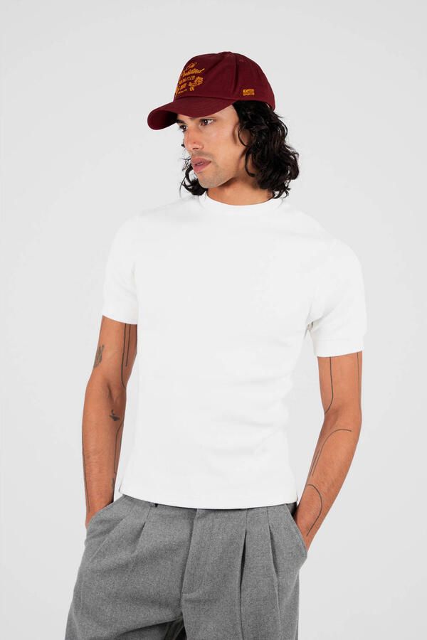 Prohibited slim T-shirt ecru