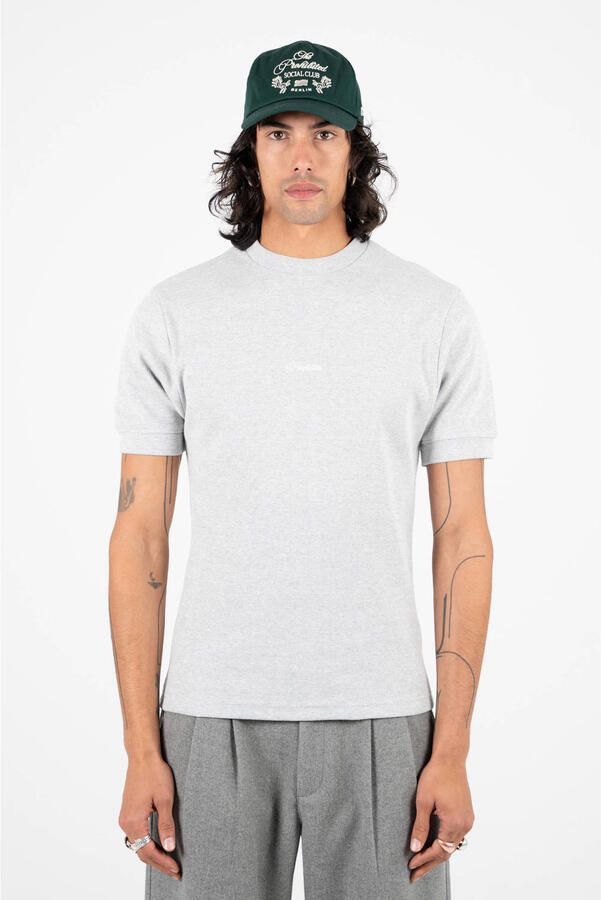 Prohibited slim T-shirt grijs