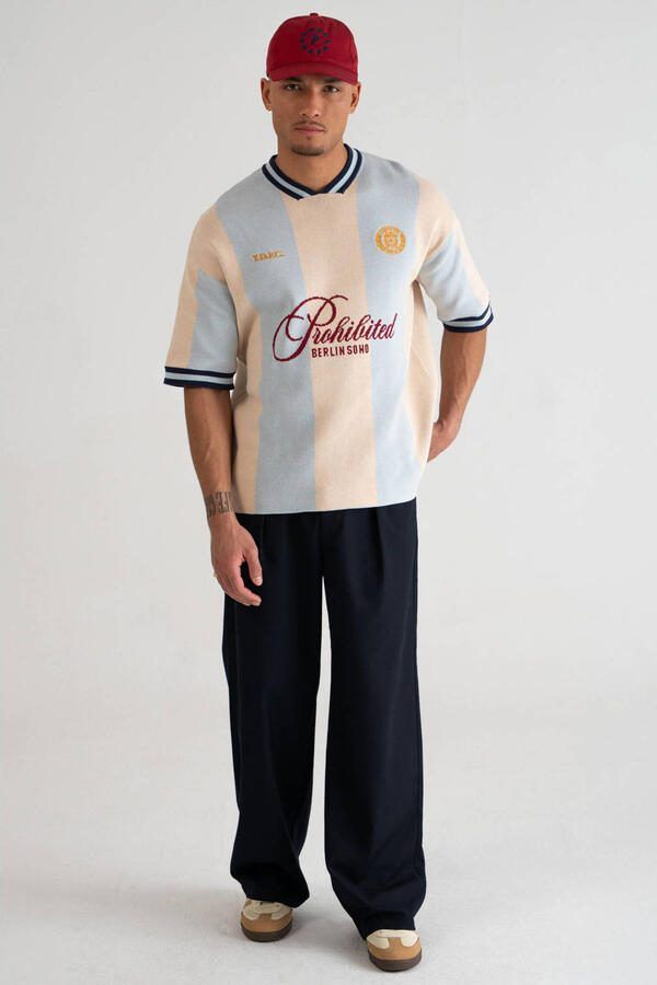 Prohibited SoHo Pleated Pants straight pantalon donkerblauw - Foto 2