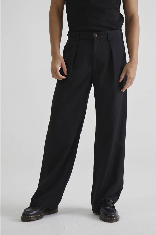 Prohibited SoHo Pleated Pants straight pantalon zwart