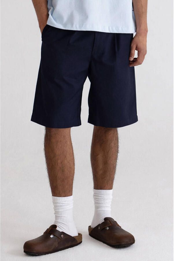 Prohibited straight leg bermuda short donkerblauw