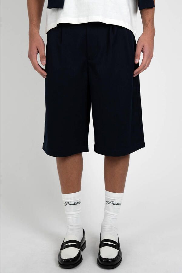 Prohibited straight leg bermuda short donkerblauw