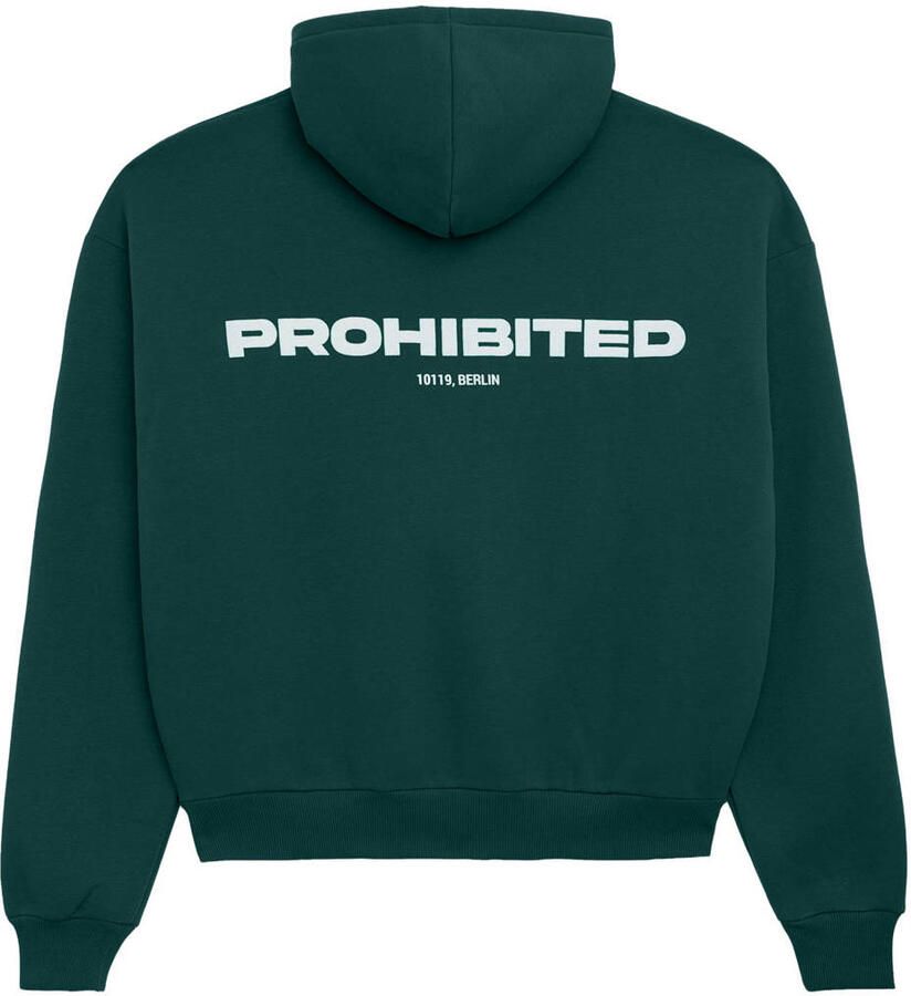 Prohibited sweatvest met backprint groen - Foto 2