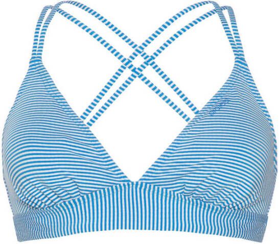 Protest gestreepte triangel bikinitop MIXSUPERS blauw wit