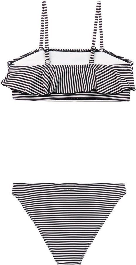 Protest bandeau bikini PRTSTRIPES JR met ruches zwart wit - Foto 2