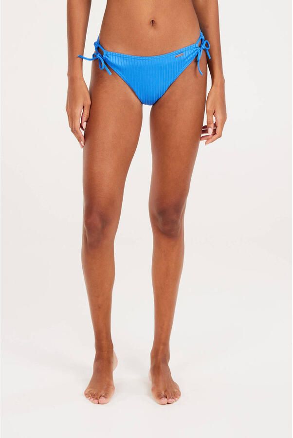 Protest bikinibroekje MIXREA met ribstructuur blauw