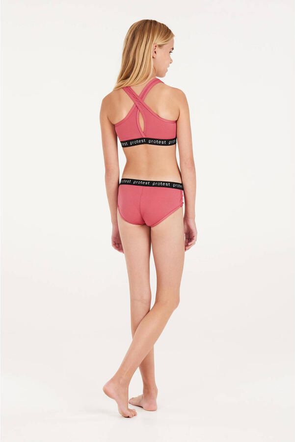 Protest crop bikini PRTBEAU JR roze Meisjes Polyester Effen 104 - Foto 3